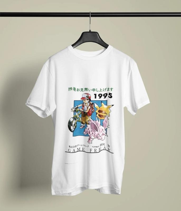 Gamefreak Inspired Vintage Graphic Tee Anime T-shirt Nostalgic Gift Idea Present For Him For Her