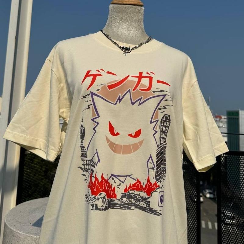 Gengar Shirts, Dark Ghost Kaiju Japanese Style Shirts, Japanese Anime Movie