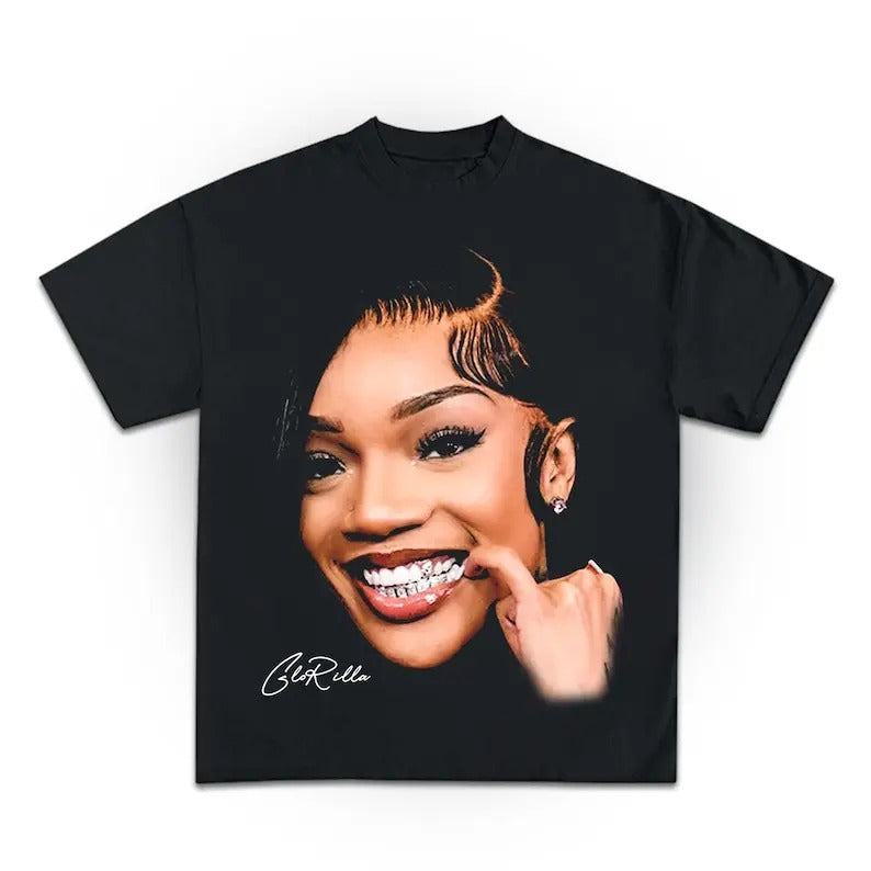Glorilla Tee - Retro Hip-Hop Graphic Fan T-Shirt.
