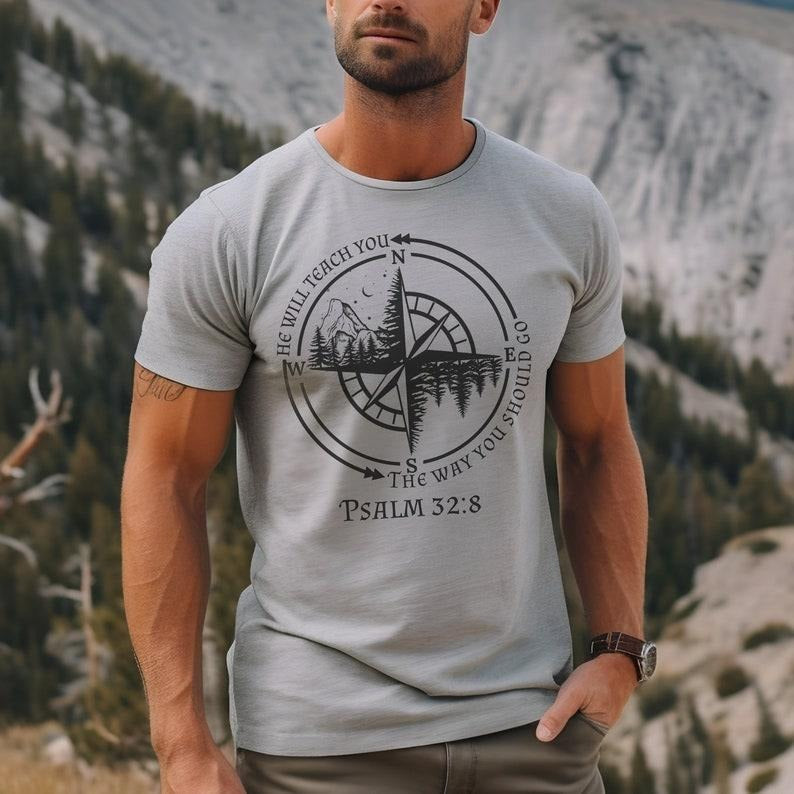 God Guides Christian Shirts for Men, Religious Gift for Him, Trendy Bible Verse Teen T Shirt, Church Camp Christian Streetwear, Jesus Merch T-shirt, sweater and Hoodie