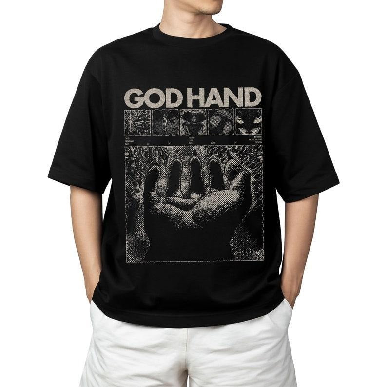 God Hand Shirt, Berserk Shirt T-shirts, Gym Pump Cover Anime T-Shirts Menswear Top Crewneck Tshirt, Sweatshirt, Hoodie