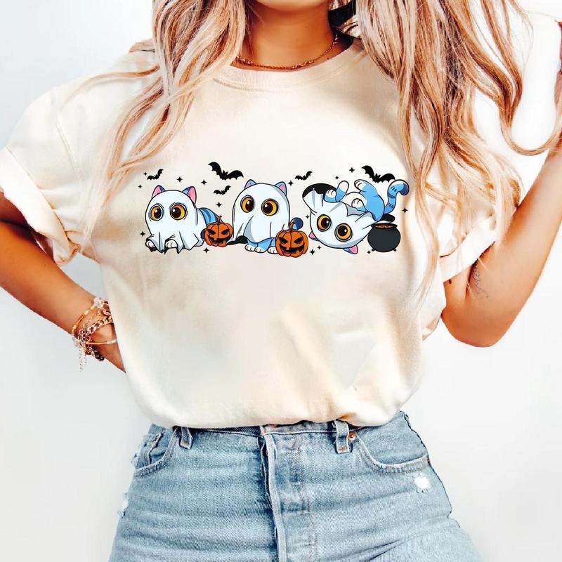 Halloween Hunter Tiger Graphic Tee, Kpop Demon Hunter Anime Youth Shirt, Anime Derpy Pumpkin Fall Vibes T-Shirt for Men, Women and Kids