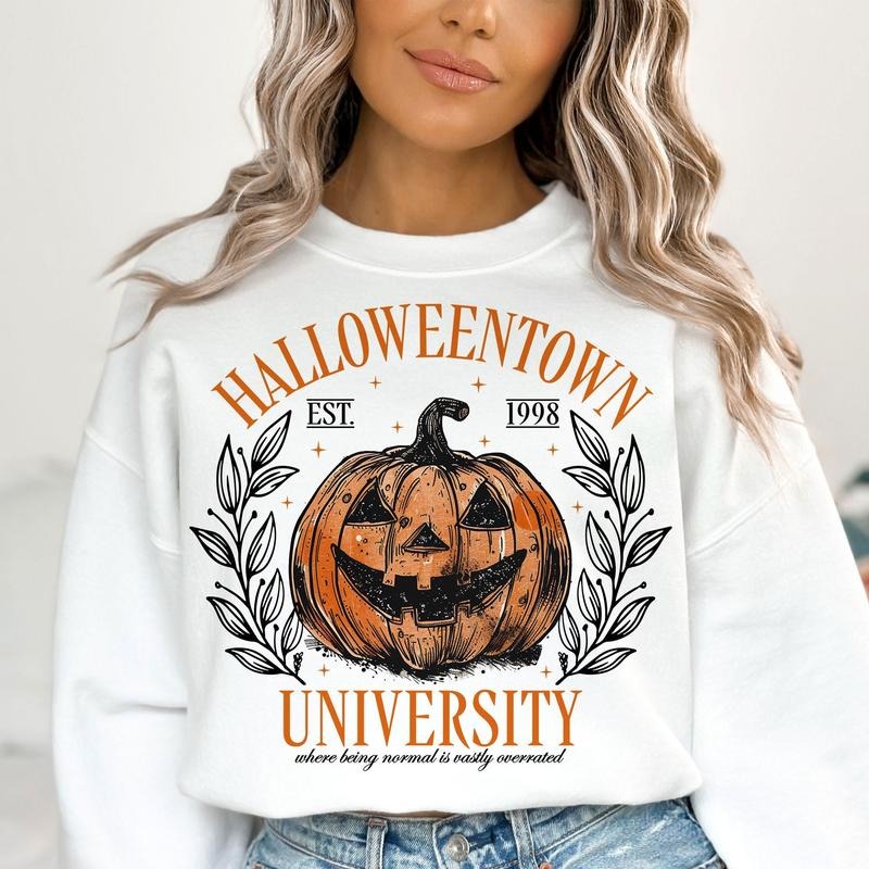 Halloweentown University 1998 Crewneck Sweatshirt, Halloween Sweatshirt, Spooky Season Shirt, Retro Halloween Sweatshirt, Halloween Pumpkin Sweatshirt, Fall Sweatshirt
