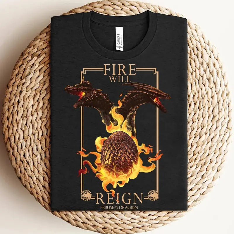 House of the Dragon T-Shirt, Game of Thrones Inspired Apparel, Targaryen Sweatshirt, Game of Thrones Shirt, Dragon Shirt, Vermithor Unisex Tee