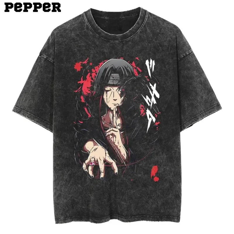 Itachi Blood Crow Tshirt, Itachi Shirt, Naruto Shirt, Anime Naruto Shirt, Naruto Graphic Tee, Manga Shirt Menswear Top Underwear Streetwear Sweatshirt, Hoodie, Comfort Colors