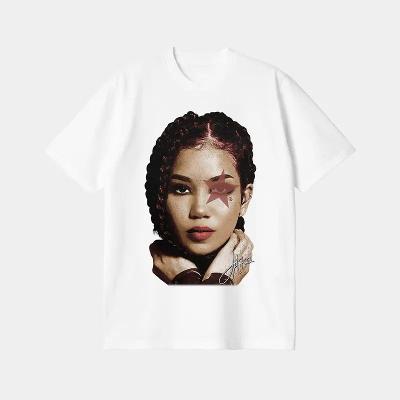 Jhene Star Big Face Tee - The Ultimate Expression of Music and Style