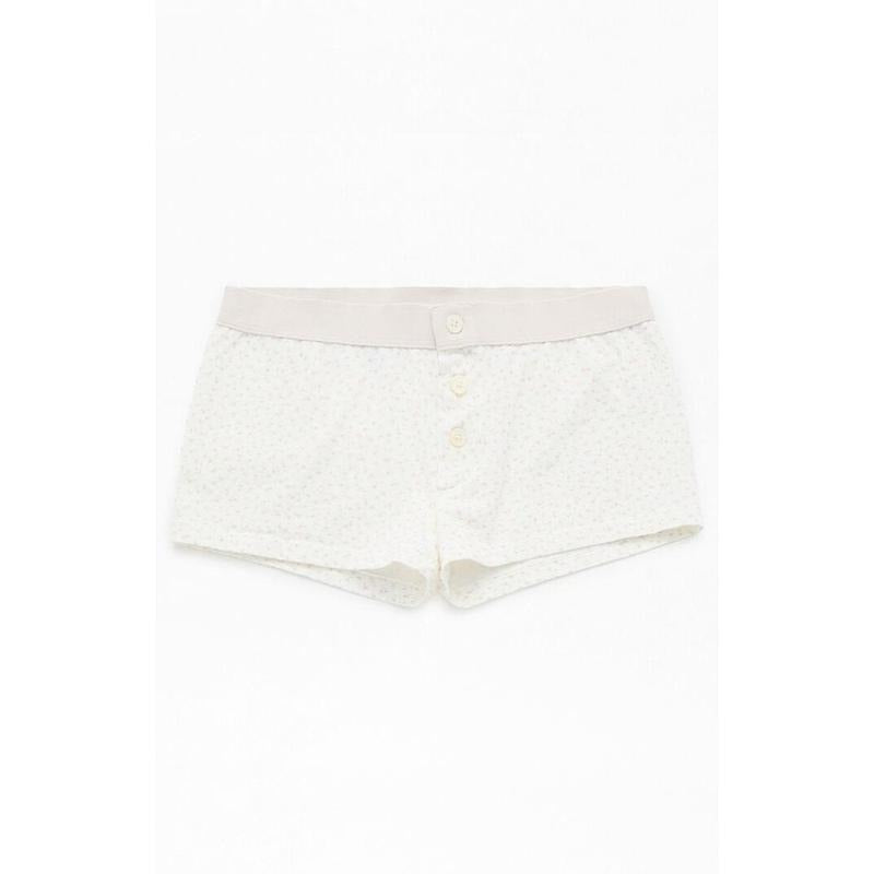 John Galt Women's White & Pink Floral Boyshorts