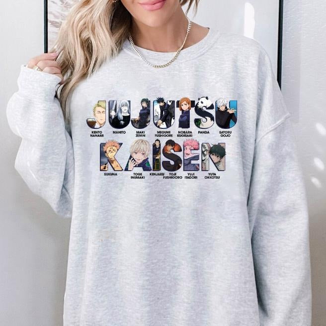 Jujutsu Kaisen Friends-Themed Sweatshirt - Jujutsu Anime Tee Sweatshirt, Hoodie, Comfort Colors