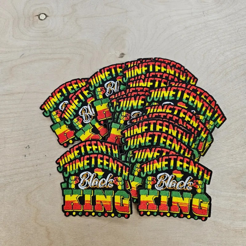 Juneteenth Black King Chenille Hat Patch (1 Patch)