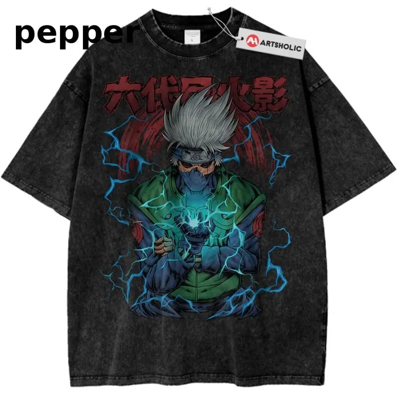 Kakashi Hatake Shirt, Naruto Shirt, Anime Shirt, Vintage Tee Menswear Top T-Shirt Jujutsu Kaisen Underwear