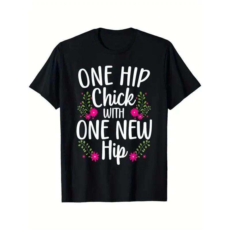 Ladies Girl Bionic Hip Replacement Surgery Fun T-Shirt Made in USA