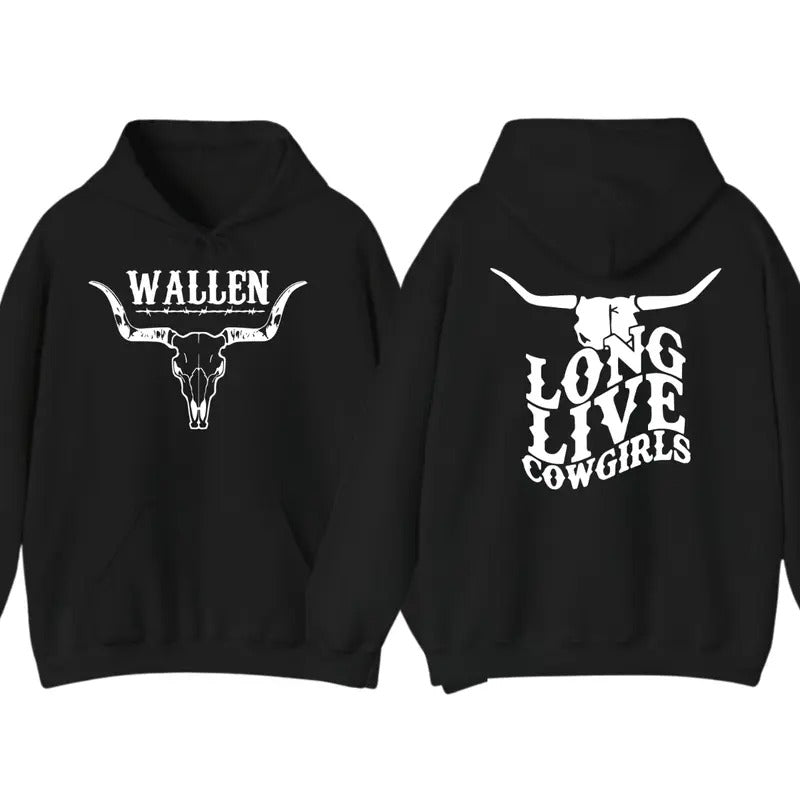 Long Live CowGirls Hoodie Sweatshirt And T-Shirt , Wallen T-Shirt Sweatshirt and Hoodie, Music Inspired Menswear, Country Posty T-shirt
