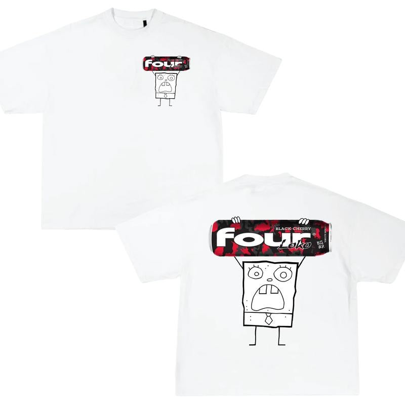 Meme Doodlebob with a Foourlokoo Shirt Funny Sarcastic Graphic Tee
