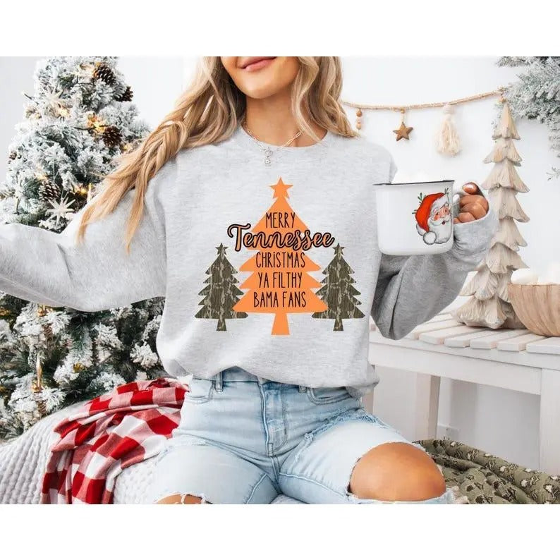 Merry Tennessee Christmas TN Orange PNG Tennessee Camo Tennessee Volunteers PNG Tennessee Christmas Shirt Design Trendy Camo Rocky Top