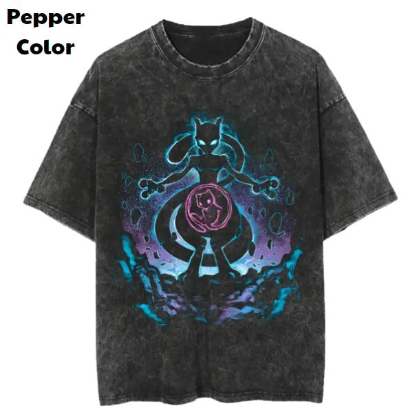 Mewtwo Mew Power Vintage Tee, Mewtwo T-Shirt, Pokemon Graphic Tees, Pokemon Shirt, Unisex Anime Shirt, Menswear Womenswear Streetwear