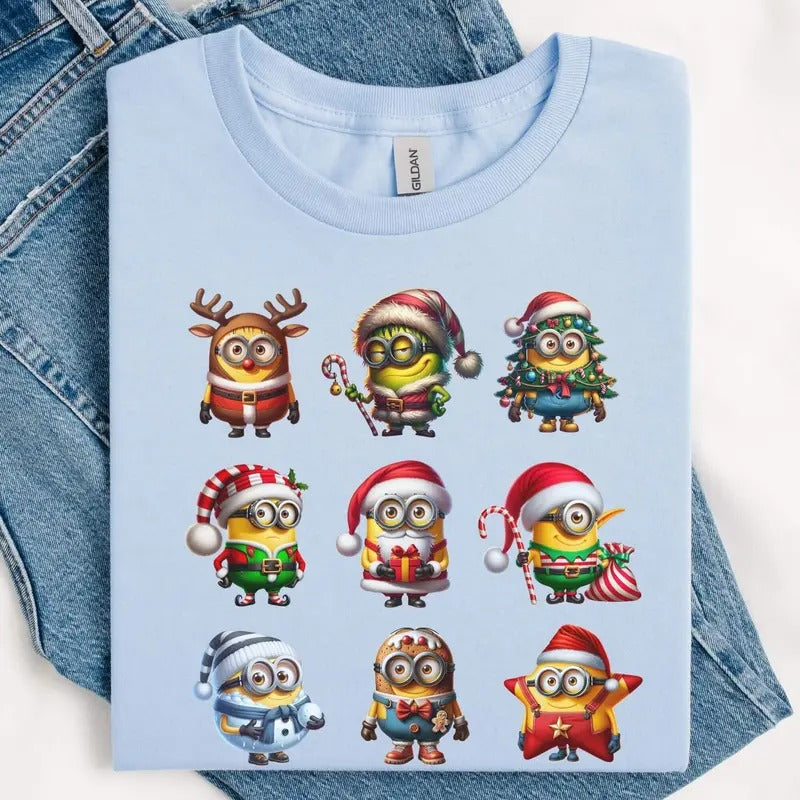 Minions Funny Christmas shirt, Minions shirt, Minions Santa Claus Shirt, Custom Christmas Shirt, Christmas Gift ,Best Gift For Minion Lovers