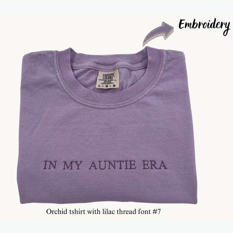 Personalized Comfort Colors T-Shirt, Custom Embroidered T-Shirts, Embroidered Comfort Colors Tee, Custom Embroidery, Mother's Day Gift