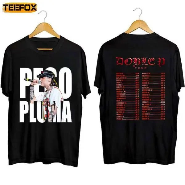 Peso Pluma Doble P Tour 2023 Concert Music Short-Sleeve T-Shirt