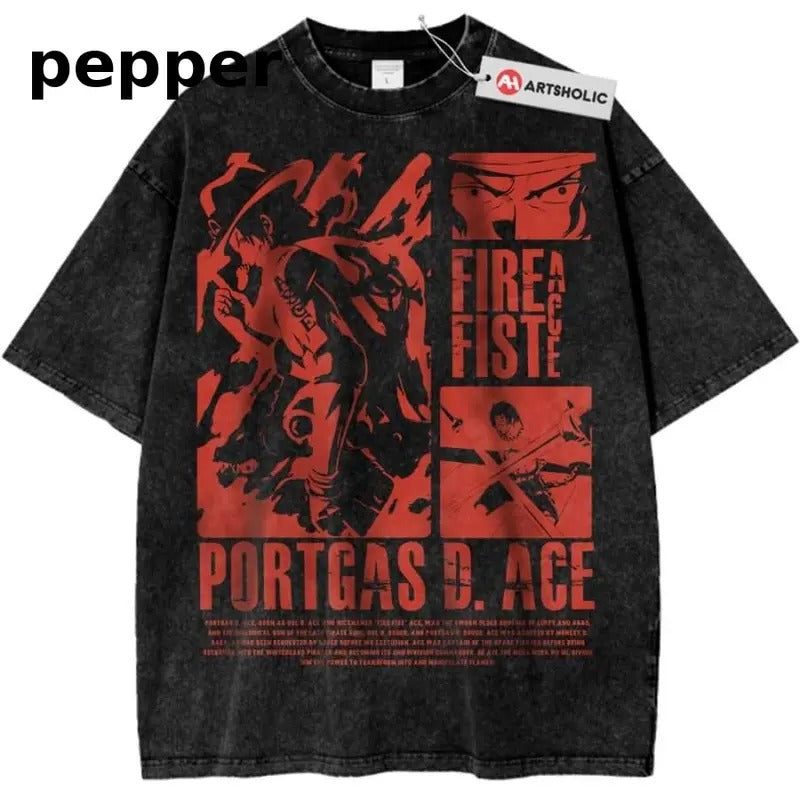Portgas D Ace Shirt, One Piece Shirt, Anime Shirt, Vintage Tee