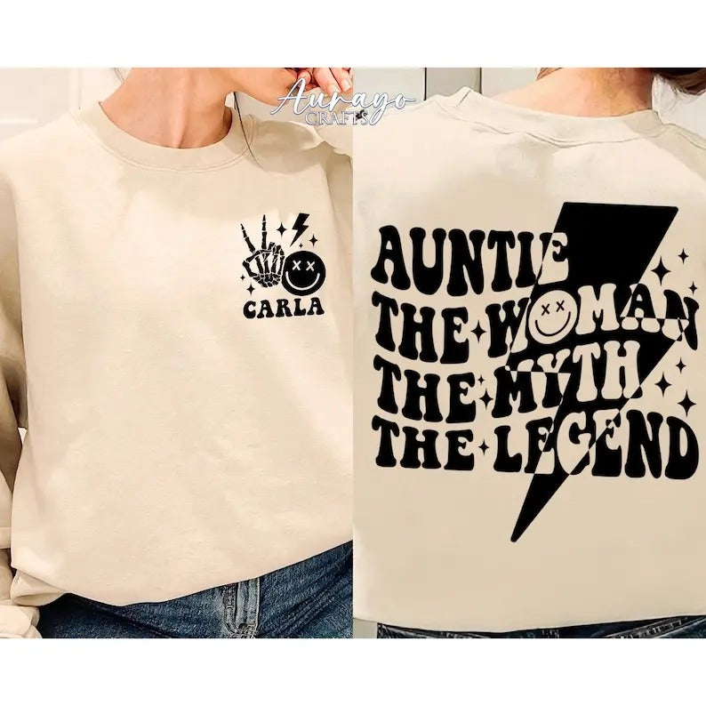 Premium Personalized Auntie Shirt, Sister Gift, Auntie Gift, Gift For Aunt, Mother's Day Gift, Gift For God Mom,Favorite Aunt Shirt,Aunt Life Shirt
