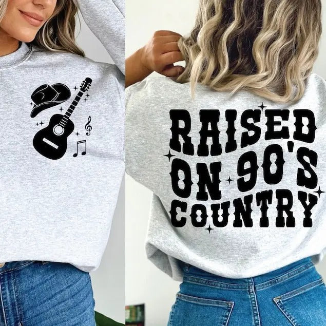 Premium Raised on 90s country , 90s country, nashville bachelorette country music sweatshirt