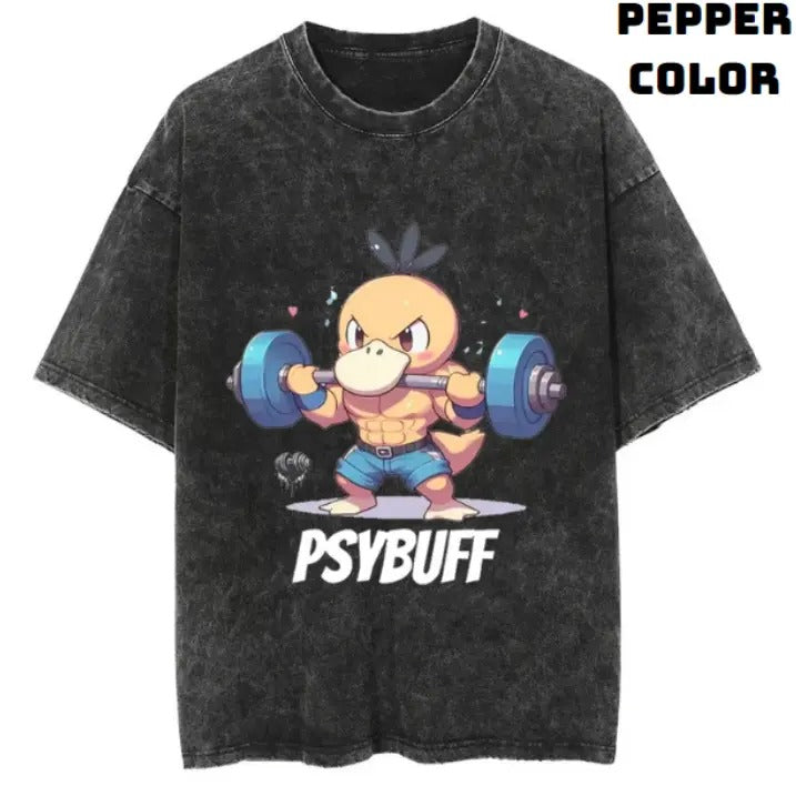Psybuff Vintage Tee, Psyduck T-Shirt, Pokemon Tee, Anime Shirt, Animation Graphic Tees, Gym Shirt, Unisex T-Shirt, Gift For Men Women