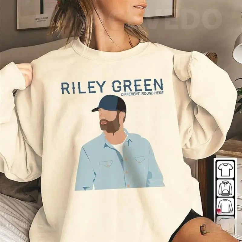 Riley Green Shirt 90S Album Tee Classic Unisex, Country Music Shirt For Fan, Riley Green Sweatshirt For man, for her Top Menswear Womenswear Printed
