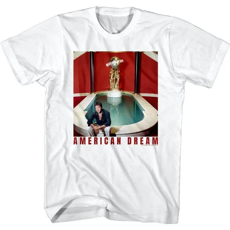 Scarface Aican Dream Pool Men's T-shirt Gold Statue Tony Montana Menswear Top Sweatshirt, Hoodie, Comfort Colors