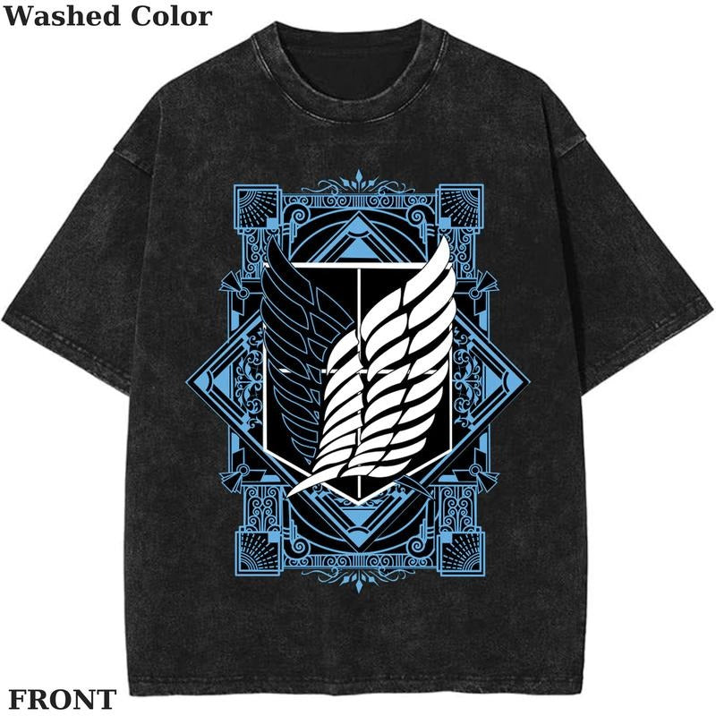 Scouting Legion Celtic Vintage Graphic Tee, Anime Attack on Titan Shirt, Anime Shirt, vintage clothing, Womenswear Cotton Top Streetwear