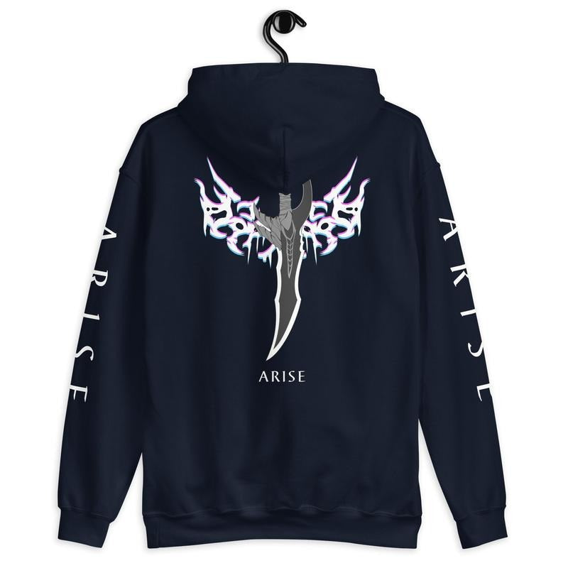 Solo Leveling Double-Sided Hoodie - Statue of God Graphic Shirt - Anime shirt - Top Classic Menswear