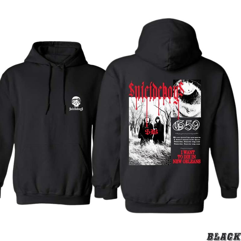 Suicideboys Hoodie, Underground Streetwear, Gothic Music Apparel - This Suicideboys hoodie features a unique design, premium material, and is perfect for fans of underground music and street fashion. Menswear Sweaters