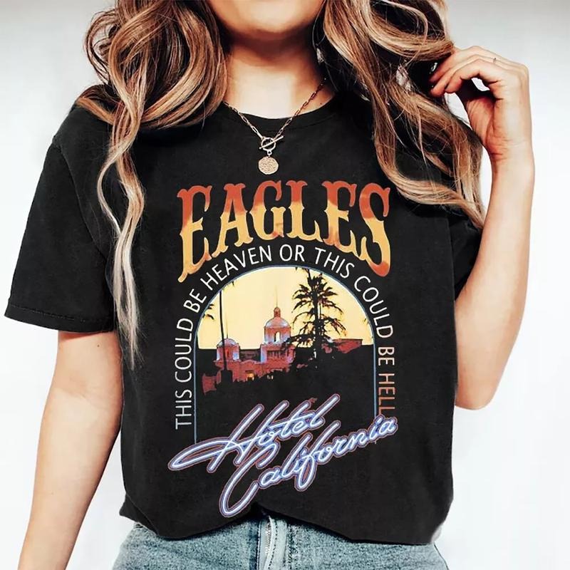 The Eagles Hotel California Tour T-Shirt Band Concert Vintage 2023 Rock MusicT-SHIRT, UNISEX SHIRT, CREWNECK