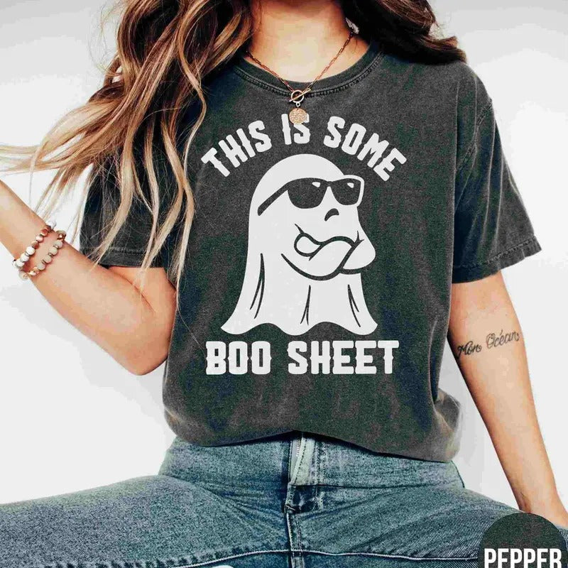 This Is Some Boo Sheet Halloween Shirt Retro Halloween Tshirt Cool Ghost Crewneck Funny Halloween T Shirt Gift For Halloween