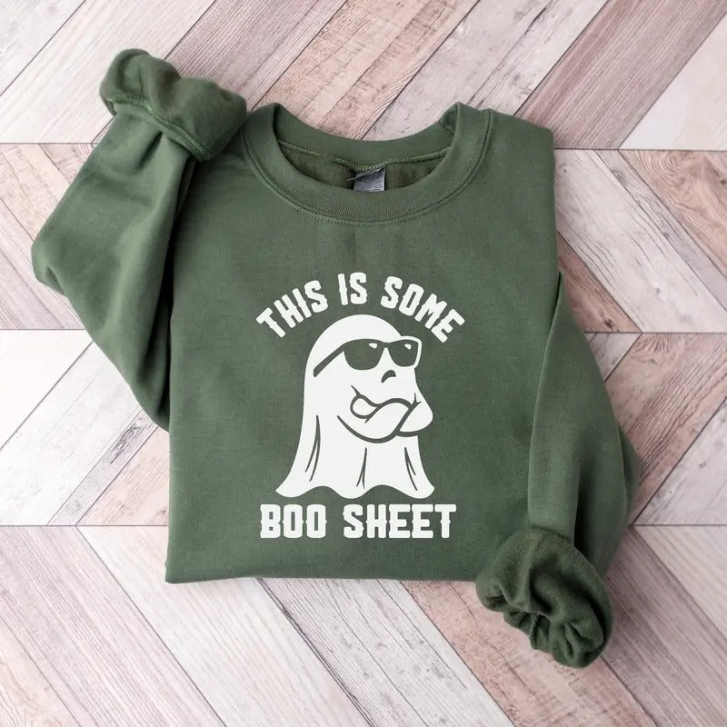 This Is Some Boo Sheet Sweatshirt, Funny Ghost Halloween Sweatshirt, Retro Ghost Shirt, Boo Sheet Shirt, Funny Halloween Ghost Shirt, Fall Halloween Gift Shirt