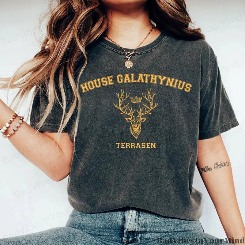 Throne Of Glass T-Shirt, House Galathynius Shirt, houses of Erilea, Terrasen, Acotar, Gift For Book Lovers, sarah j maas shirt