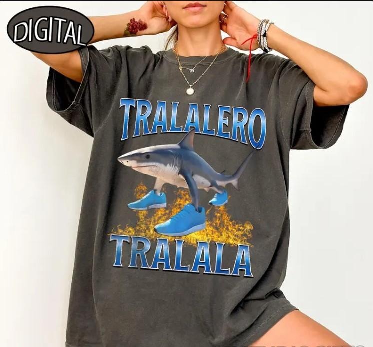 Tralalero Tralala Shark Meme Graphic Tee, Funny Tralalero Tralala Shark Meme Love