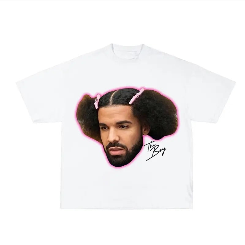Trend Graphic Shirt Drake Pink Big Face