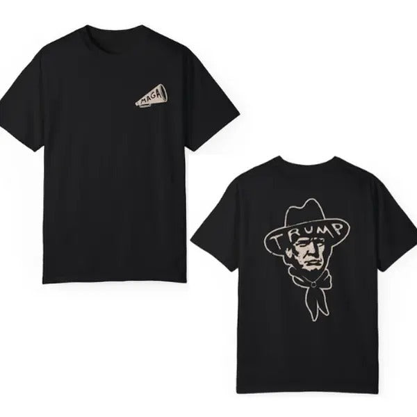 Trump Cowboy T-Shirt, Western Donald Trump Shirt, Cowboy Trump Shirt, MAGA T-Shirt, Election 2024 Shirt, Funny Conservative Tee, President Shirt