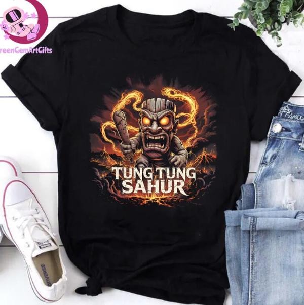 Tung Tung Tung Sahur Italian Brainrot Funny Baseball shirt, Tung Tung Tung Sahur Meme Shirt, T-shirt, Unhinged Internet Core Outfit