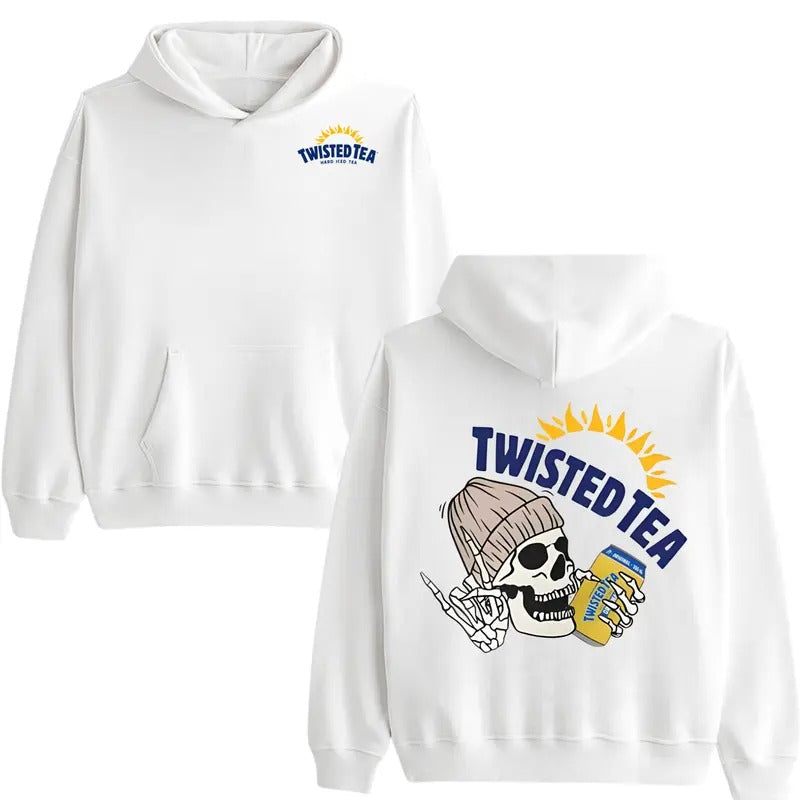 Twisted Tea Ghost Hoodie, Twisted Tea Halloween Hoodie, Funny Drinking 2 Sided Hoodie, Gift for Men and Women