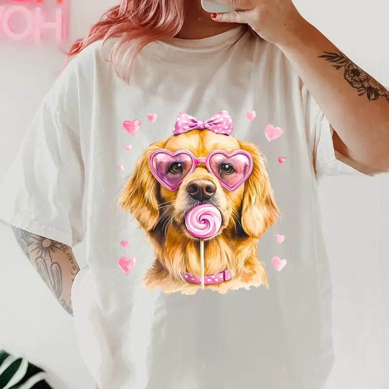 Valentines Dogs Shirt~ Unisex Apparel Relaxed Fit Printed In The USA Clothing Womenswear Casual Comfort Cotton Top Athletic Boho Chic