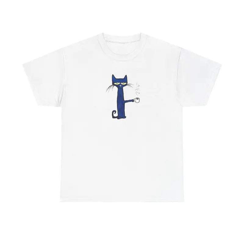Vintage PETE THE CAT COFFEE SHIRT, Menswear Womenswear Top