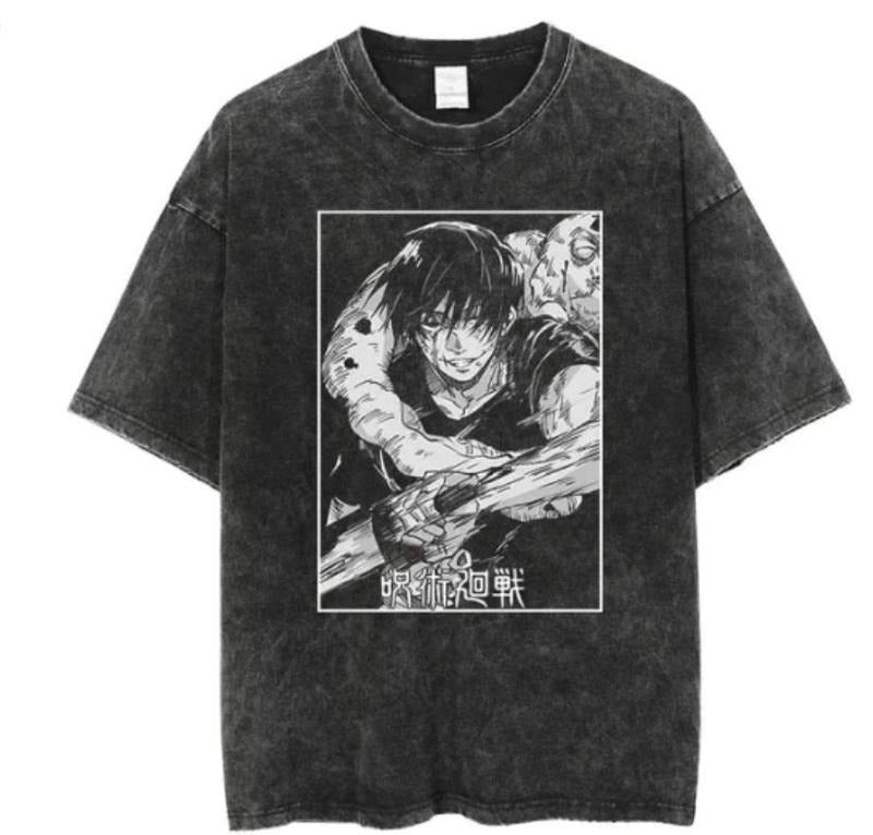 Vintage Toji Portrait Tee Menswear Top Underwear Tshirt Streetwear Tropical