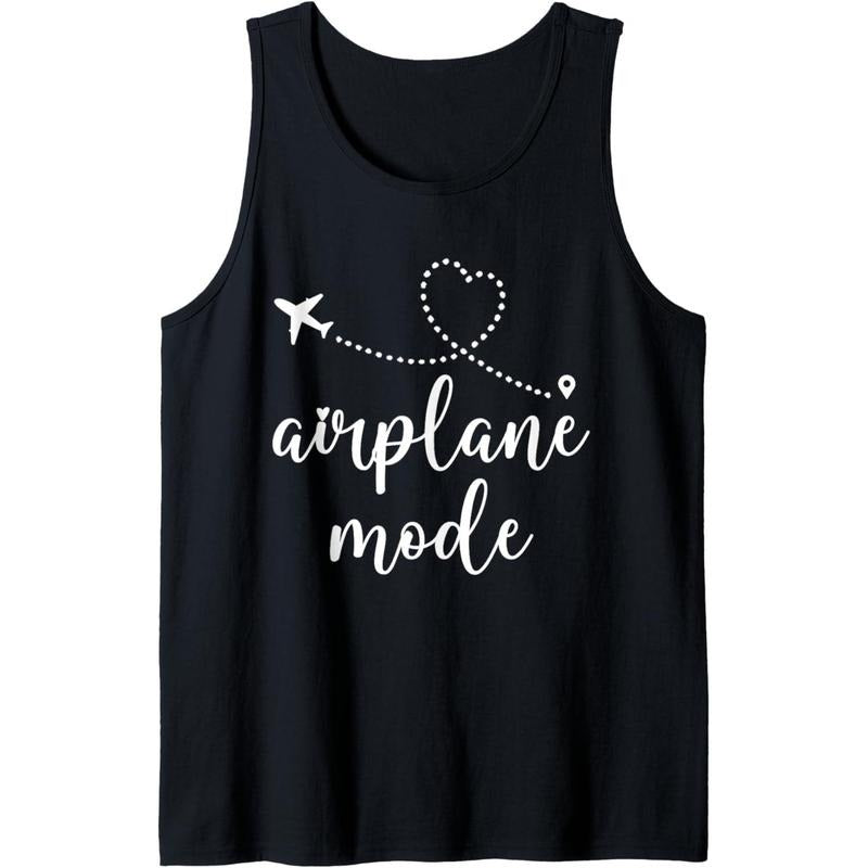 World Adventure Vacation Travel Lover Airplane Mode Women Tank Top made in USA