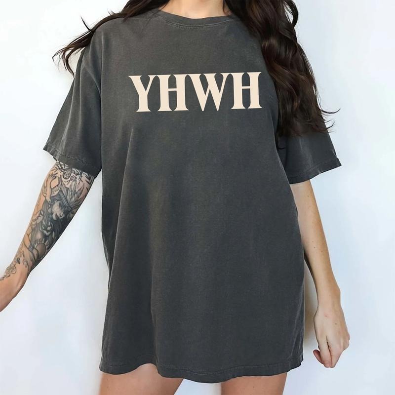 YHWH Comfort Colors Shirt, Christian T-shirt, Yahweh Graphic Tee, Bible Verse Clothing, Jesus Lover Outfits, Religious Shirt, Womenswear