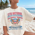 July 4th 1776 National Champions America 250th Anniversary Oversized Tee Distressed Vintage (1)