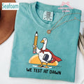 Test Dawn Teacher Goose Comfort Colors Test Day Teacher Teacher Humor Exam Day Goodbye School Tee (1)