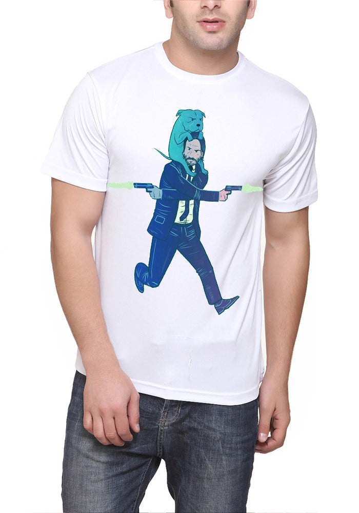 John Wick White Half Sleeve T-Shirt Style004 Hoodie, Sweatshirt | CoreVibeTees.com