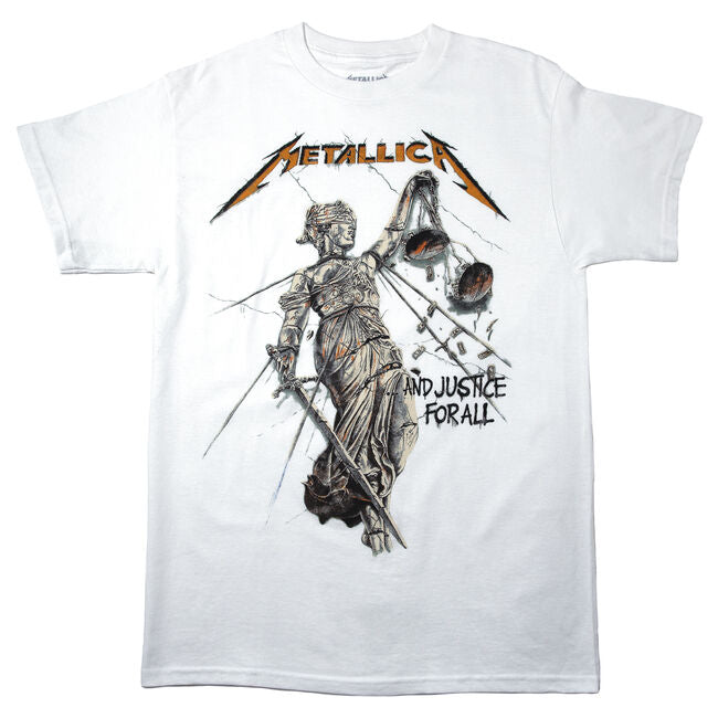 Metallica - And Justice For All (White) t-shirt Hoodie, Sweatshirt | CoreVibeTees.com (Image 1)