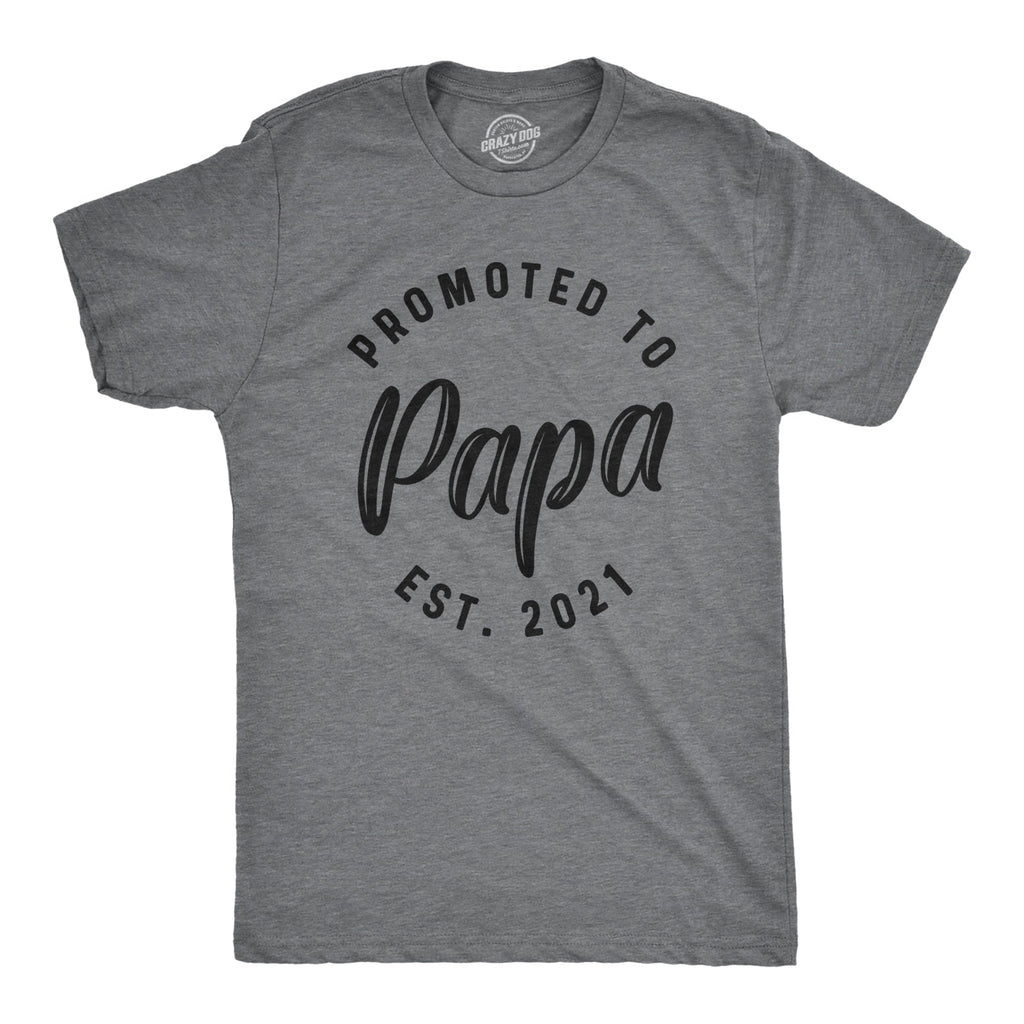 Crazy Dog Mens Shirts Promoted to Papa Grandpa or Uncle 2025 2024 or 2023 Funny Fathers Day Tees Hoodie, Sweatshirt (Image 4)